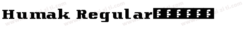 Humak Regular字体转换